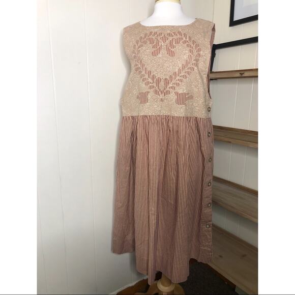 Hand-stitched Applique Americana Cottagecore Dress - Picture 1 of 8